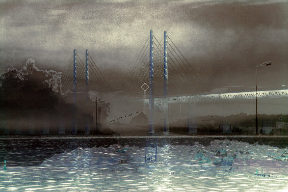 Öresundbrücke im Nebel